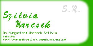 szilvia marcsek business card